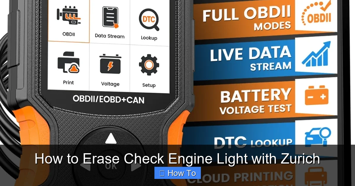How to Erase Check Engine Light with Zurich