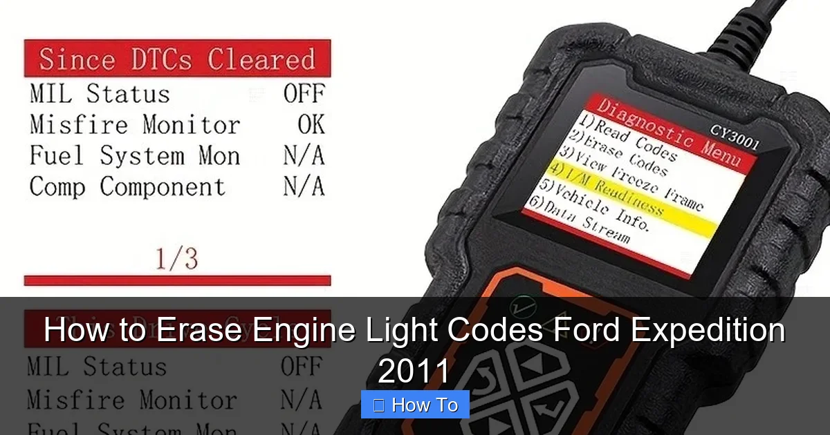 How to Erase Engine Light Codes Ford Expedition 2011