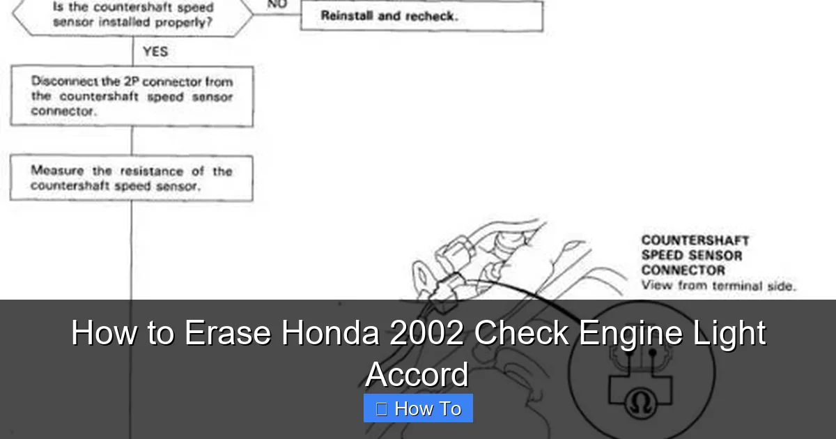 How to Erase Honda 2002 Check Engine Light Accord