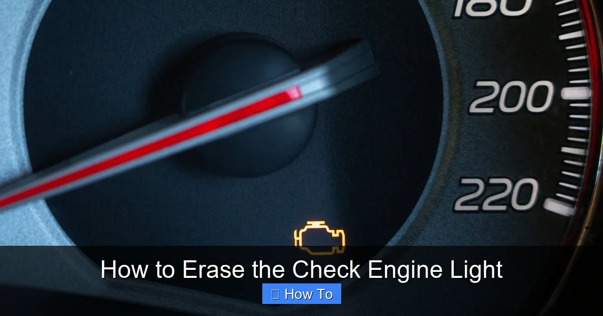 How to Erase the Check Engine Light
