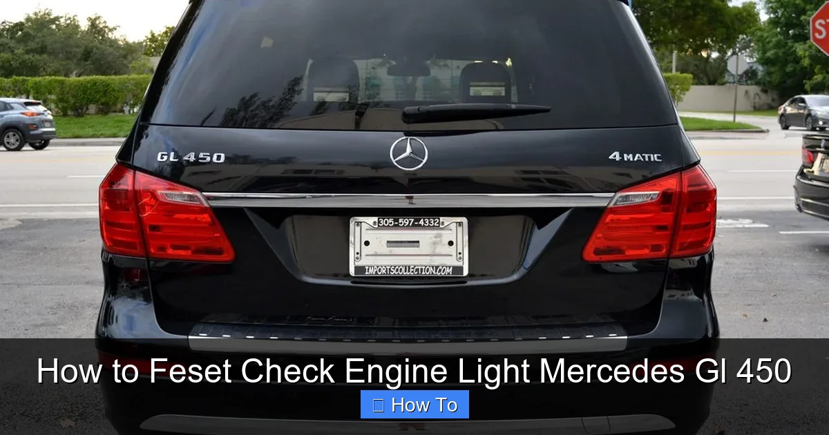 How to Feset Check Engine Light Mercedes Gl 450