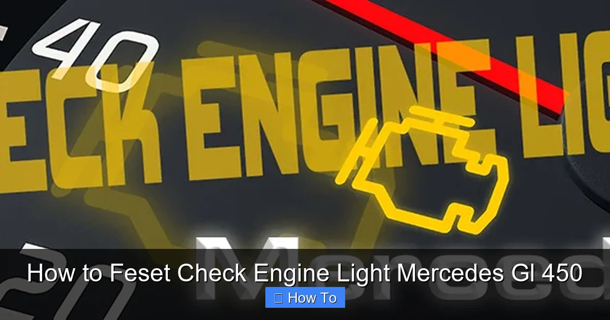 How to Feset Check Engine Light Mercedes Gl 450