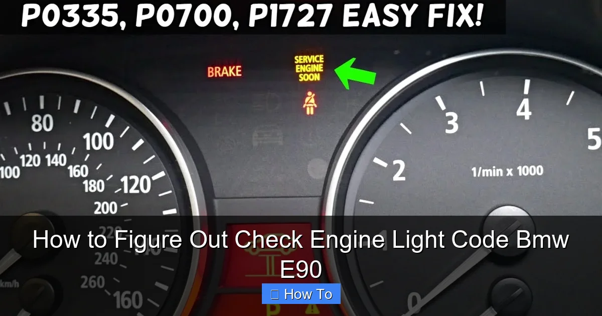 How to Figure Out Check Engine Light Code Bmw E90