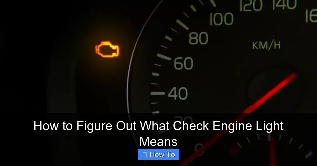 How to Figure Out What Check Engine Light Means