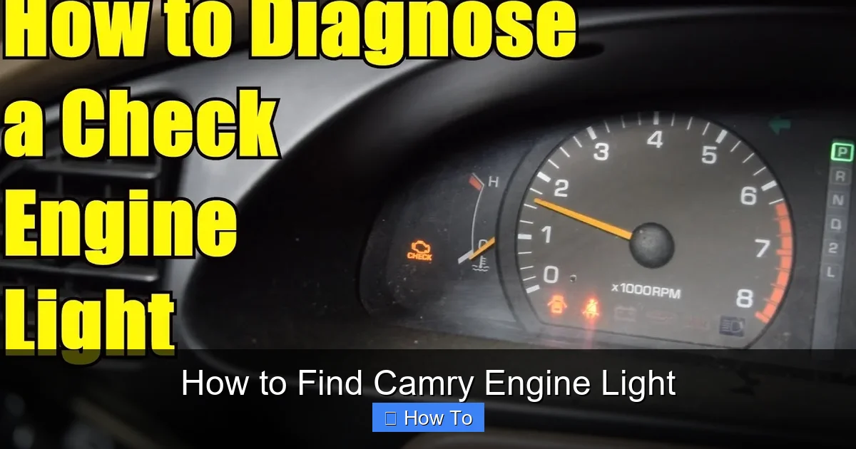 How to Find Camry Engine Light