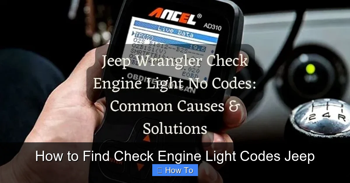 How to Find Check Engine Light Codes Jeep
