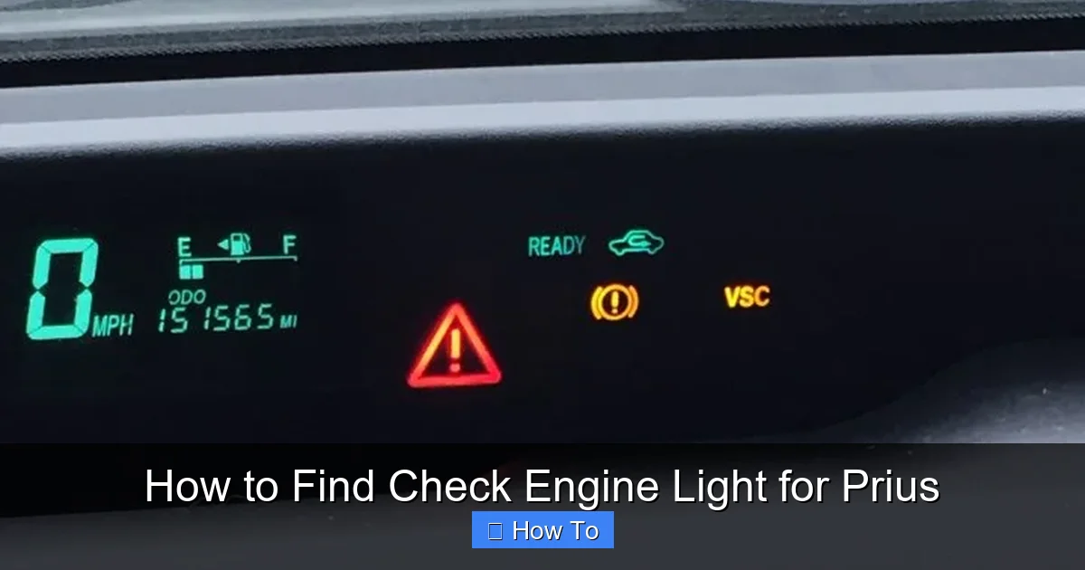 How to Find Check Engine Light for Prius