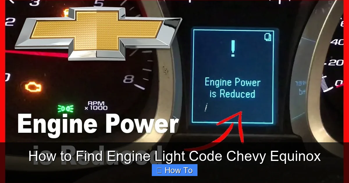 How to Find Engine Light Code Chevy Equinox