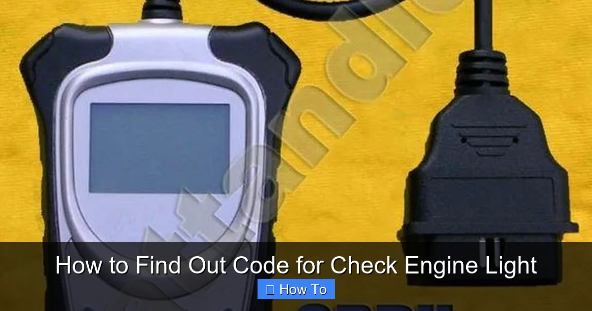 How to Find Out Code for Check Engine Light