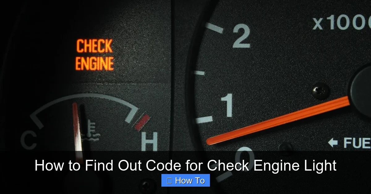 How to Find Out Code for Check Engine Light