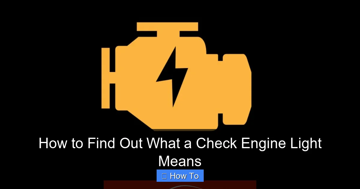 How to Find Out What a Check Engine Light Means