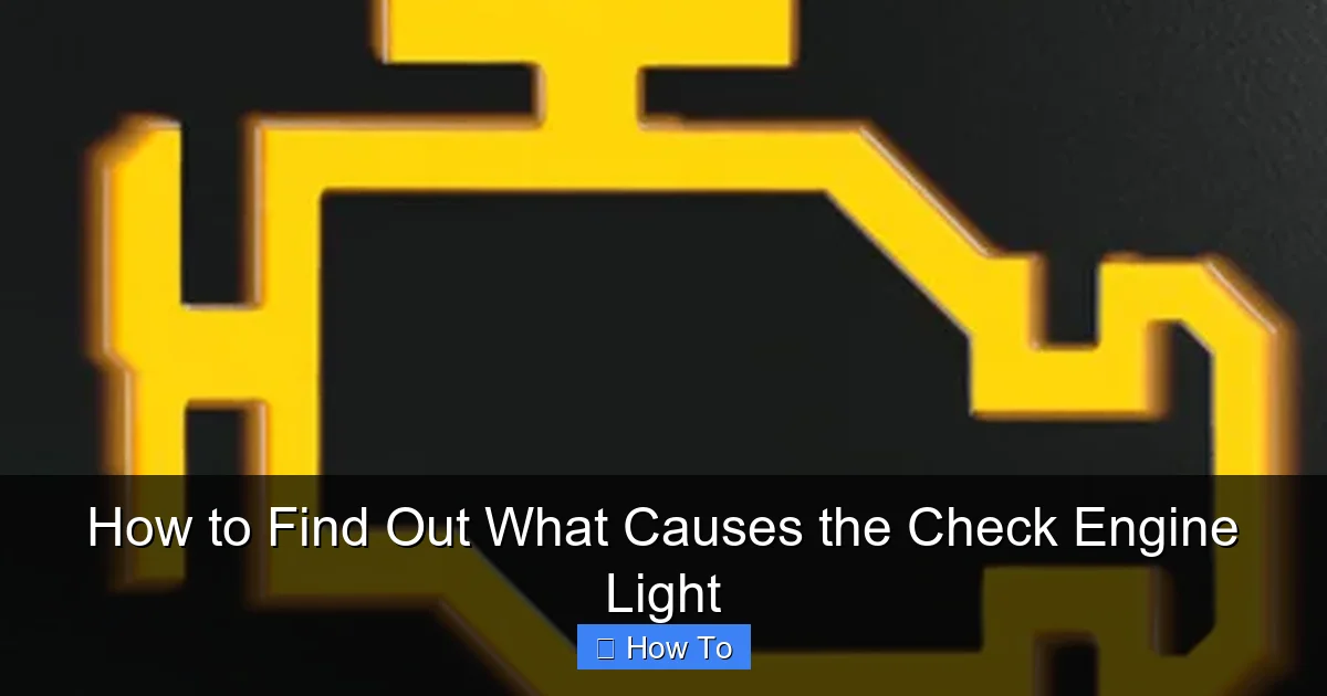 How to Find Out What Causes the Check Engine Light