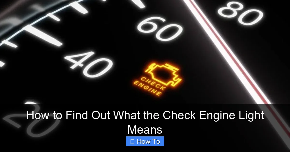 How to Find Out What the Check Engine Light Means