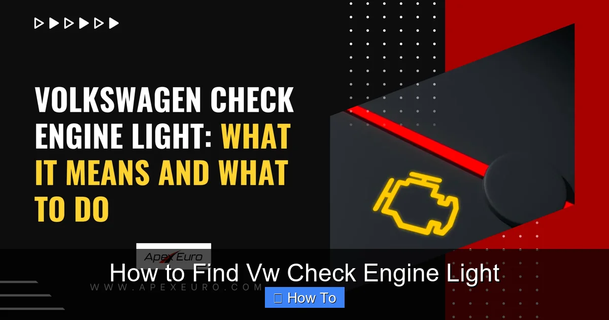 How to Find Vw Check Engine Light