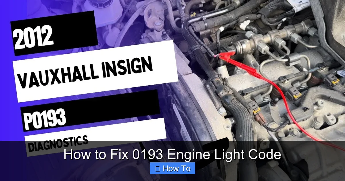 How to Fix 0193 Engine Light Code