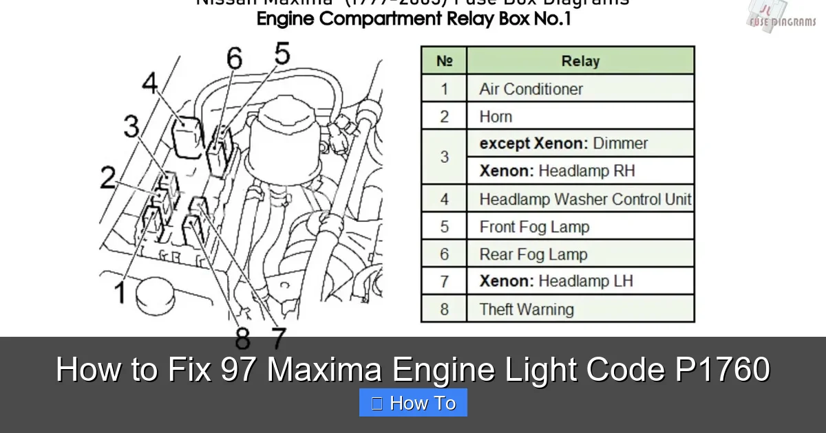 How to Fix 97 Maxima Engine Light Code P1760