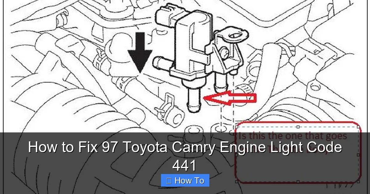 How to Fix 97 Toyota Camry Engine Light Code 441