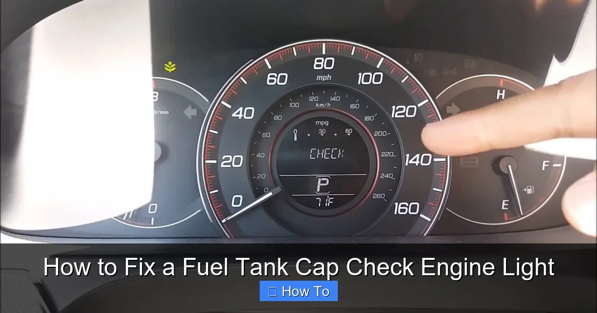 How to Fix a Fuel Tank Cap Check Engine Light