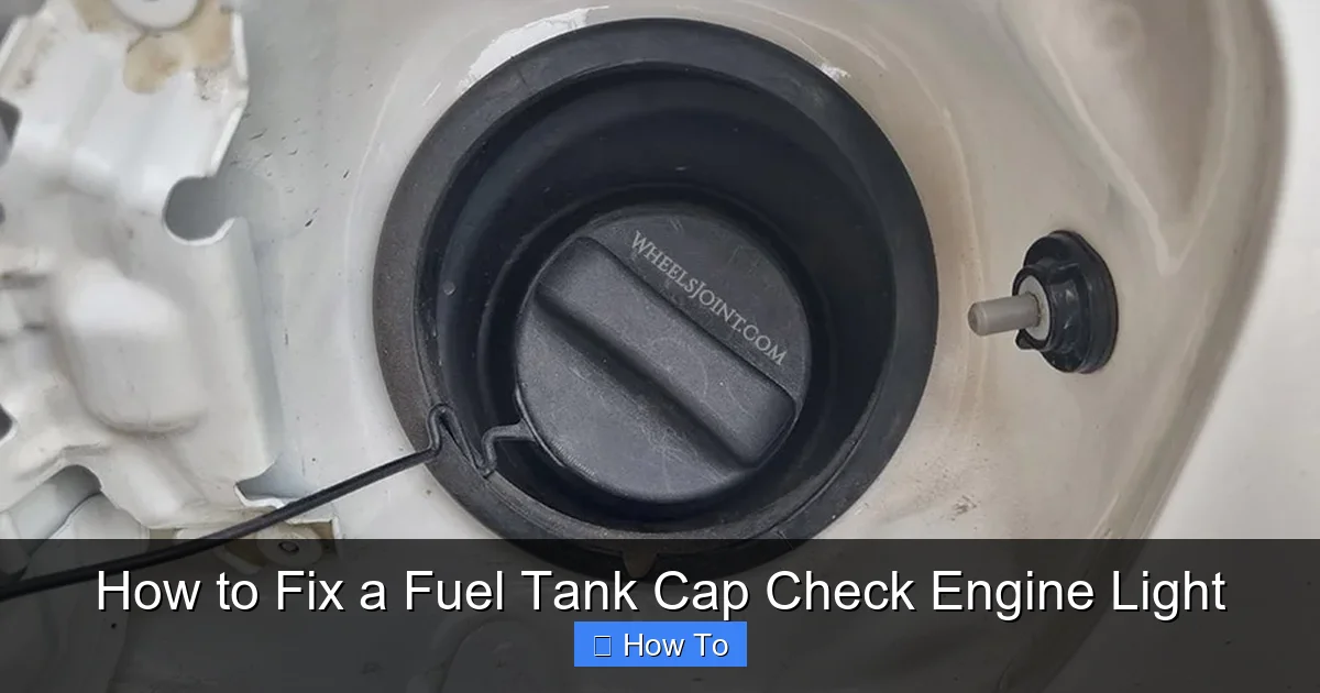 How to Fix a Fuel Tank Cap Check Engine Light