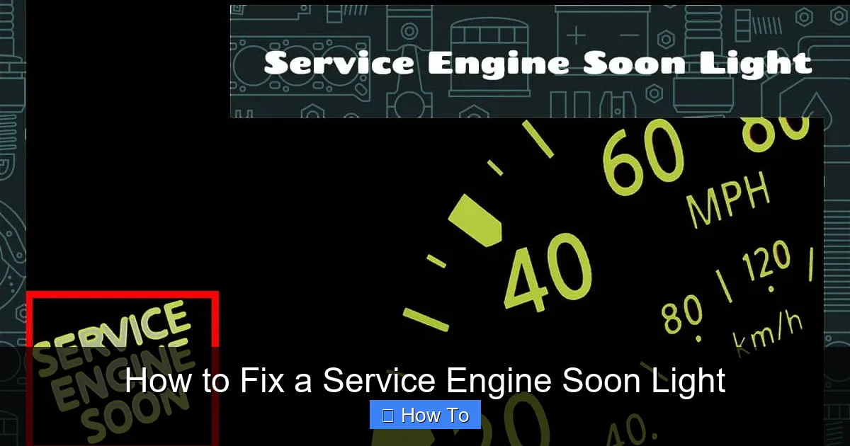 How to Fix a Service Engine Soon Light
