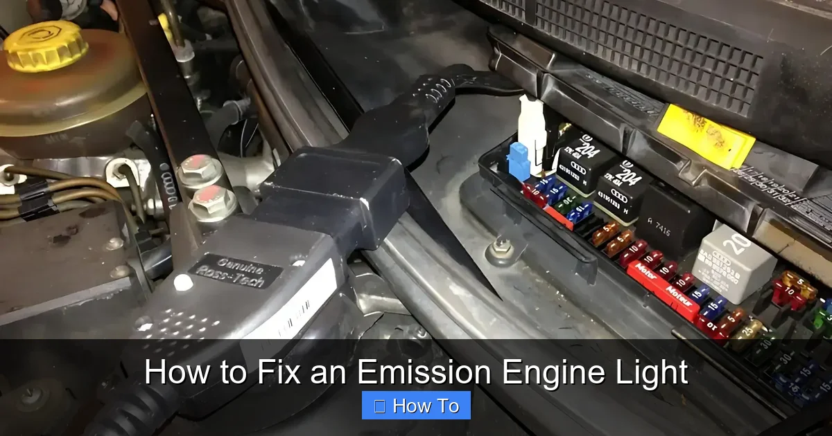 How to Fix an Emission Engine Light
