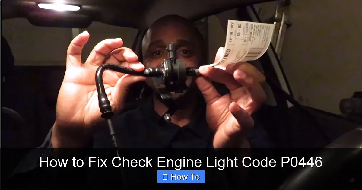 How to Fix Check Engine Light Code P0446