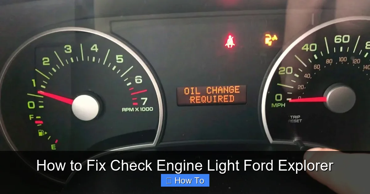 How to Fix Check Engine Light Ford Explorer