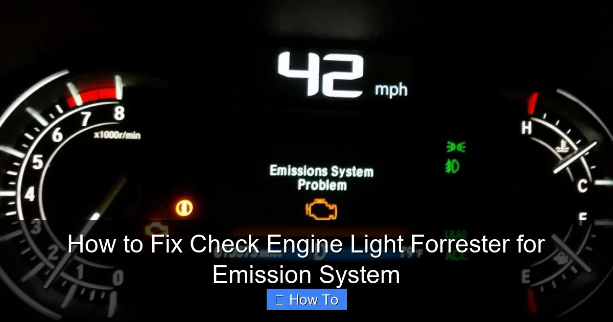 How to Fix Check Engine Light Forrester for Emission System
