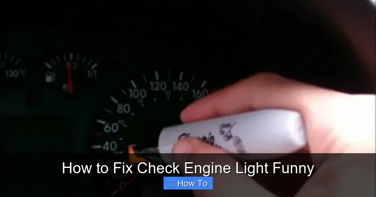 How to Fix Check Engine Light Funny