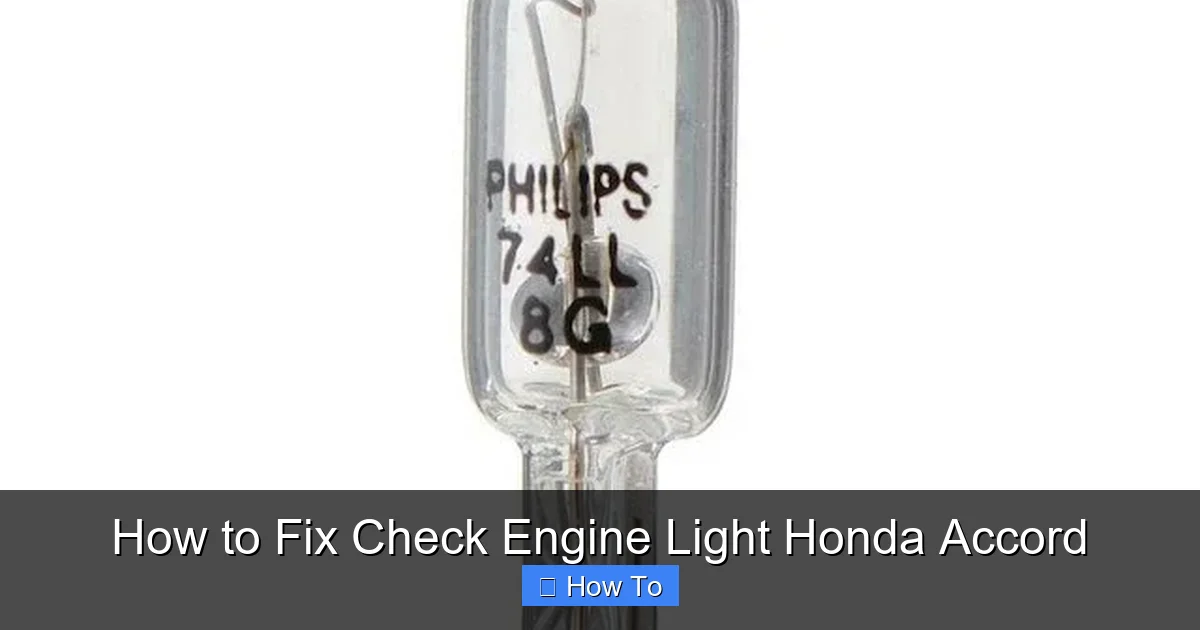 How to Fix Check Engine Light Honda Accord