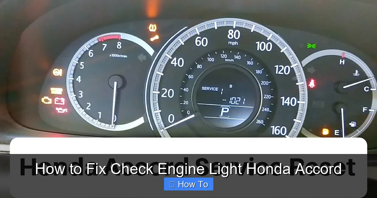How to Fix Check Engine Light Honda Accord