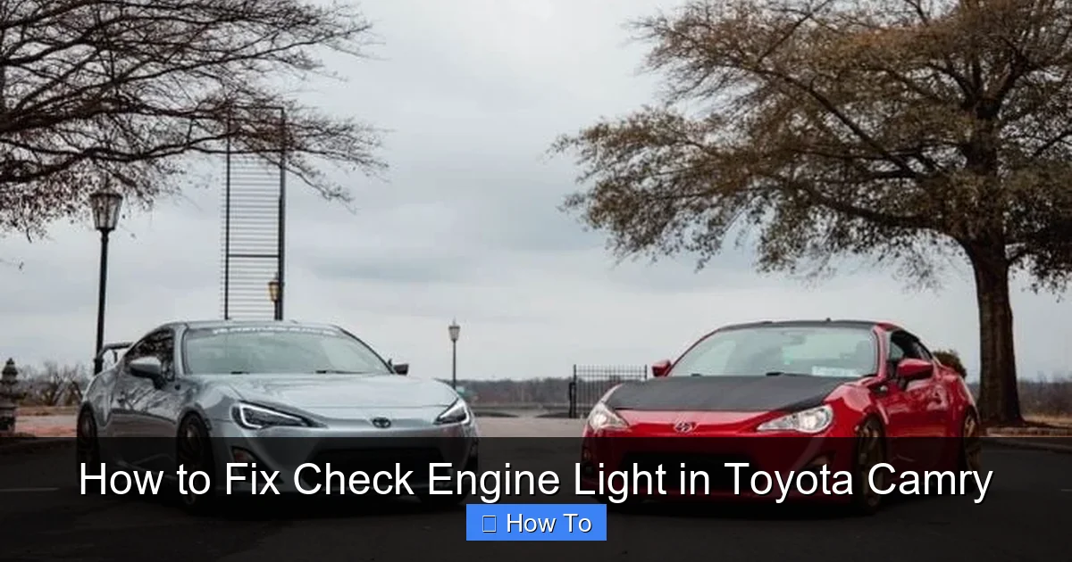 How to Fix Check Engine Light in Toyota Camry