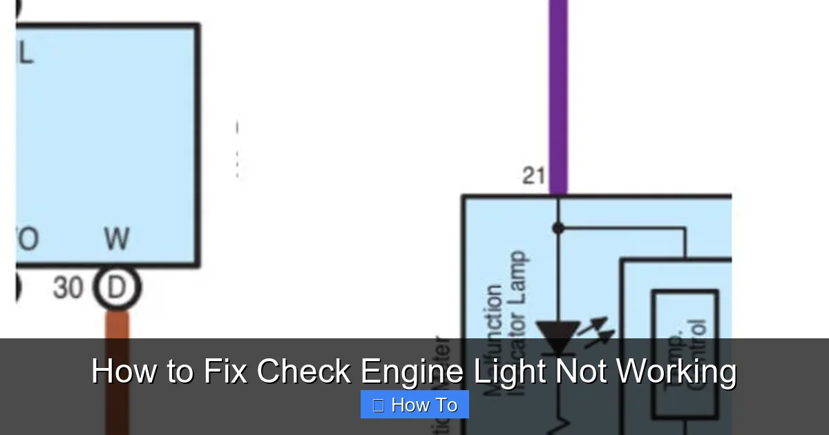 How to Fix Check Engine Light Not Working
