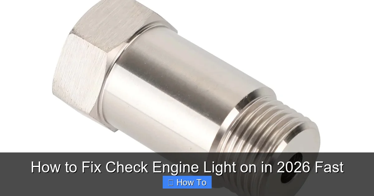 How to Fix Check Engine Light on in 2026 Fast