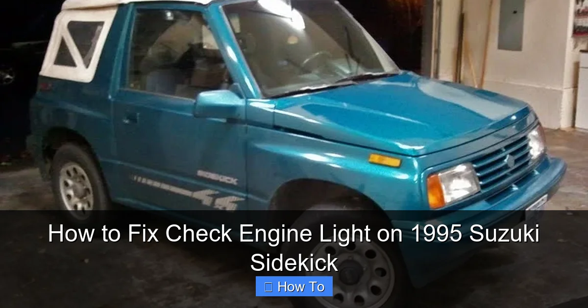 How to Fix Check Engine Light on 1995 Suzuki Sidekick