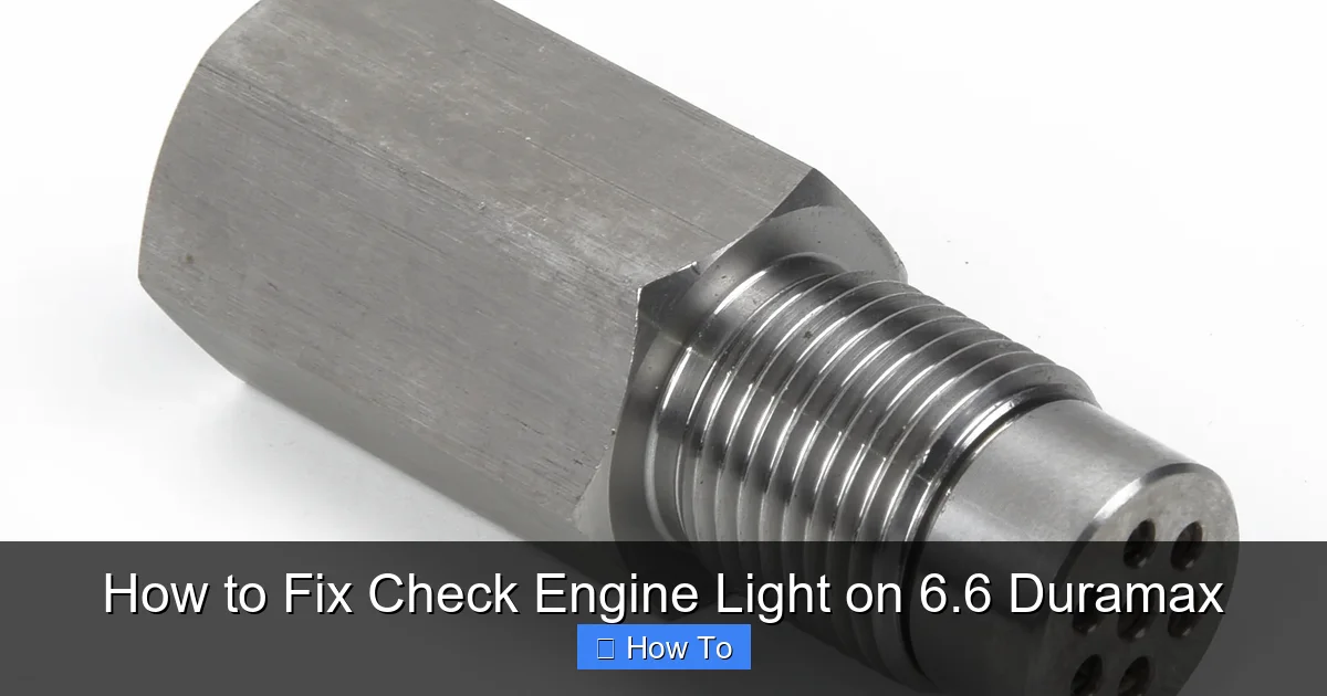 How to Fix Check Engine Light on 6.6 Duramax