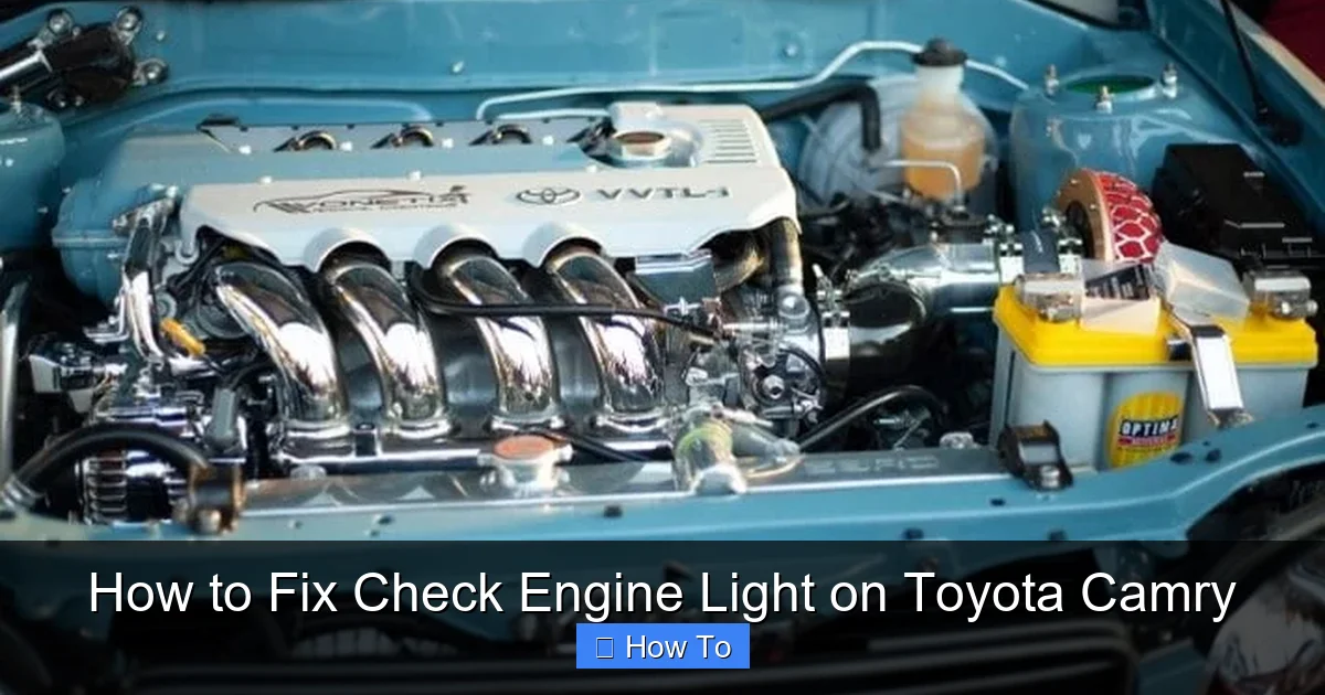How to Fix Check Engine Light on Toyota Camry