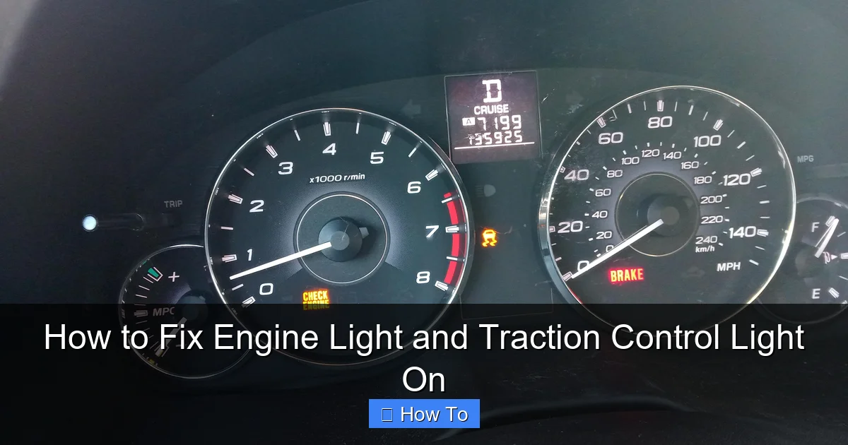 How to Fix Engine Light and Traction Control Light On