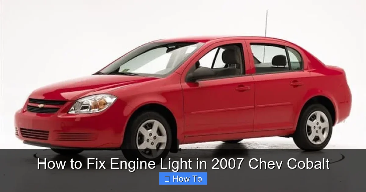 How to Fix Engine Light in 2007 Chev Cobalt