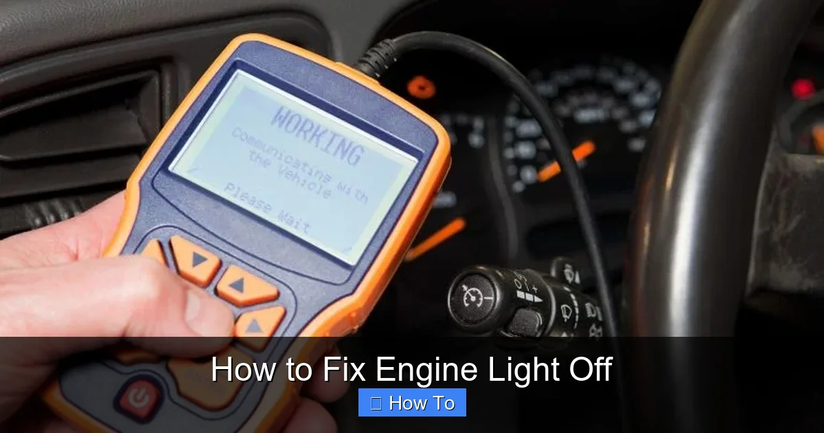 How to Fix Engine Light Off