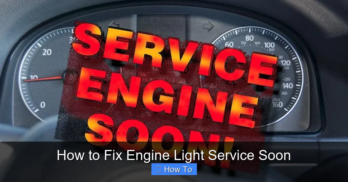 How to Fix Engine Light Service Soon