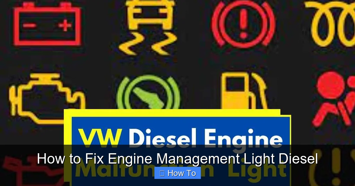 How to Fix Engine Management Light Diesel