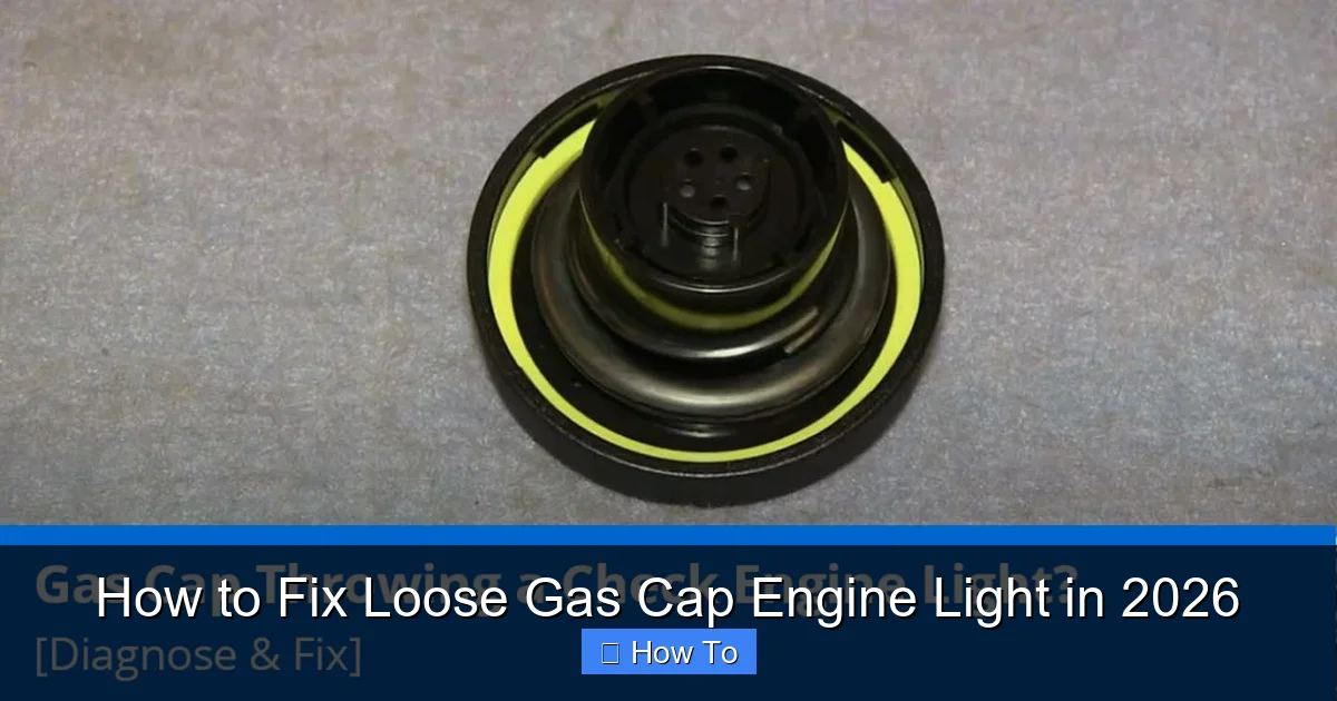 How to Fix Loose Gas Cap Engine Light in 2026