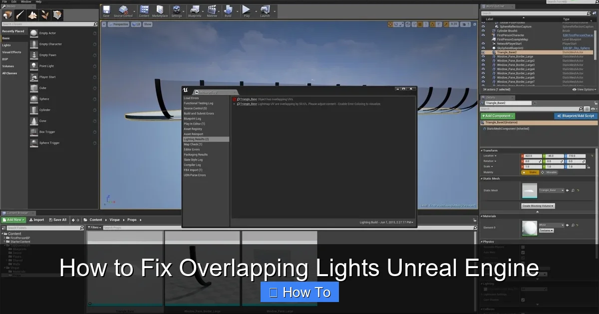How to Fix Overlapping Lights Unreal Engine