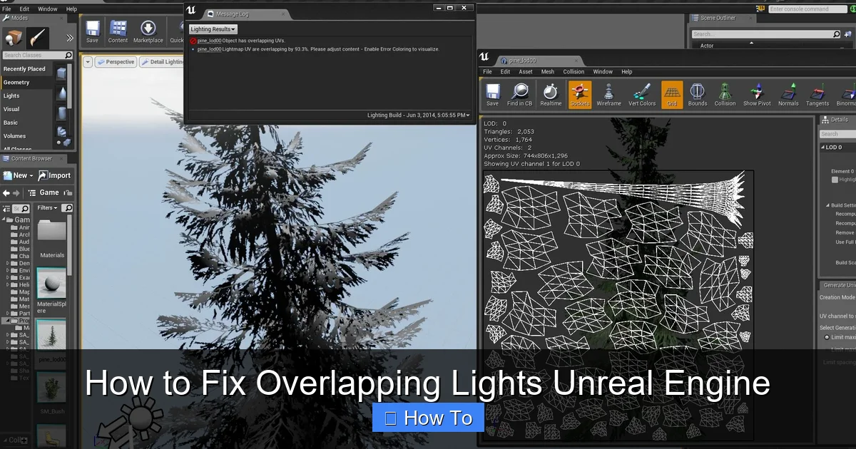 How to Fix Overlapping Lights Unreal Engine