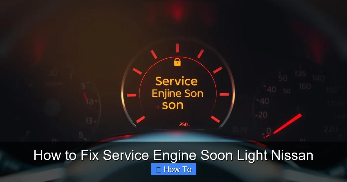 How to Fix Service Engine Soon Light Nissan