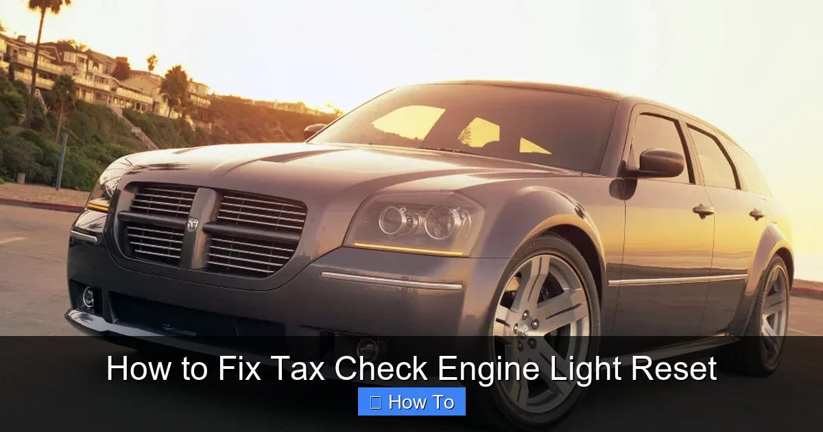 How to Fix Tax Check Engine Light Reset