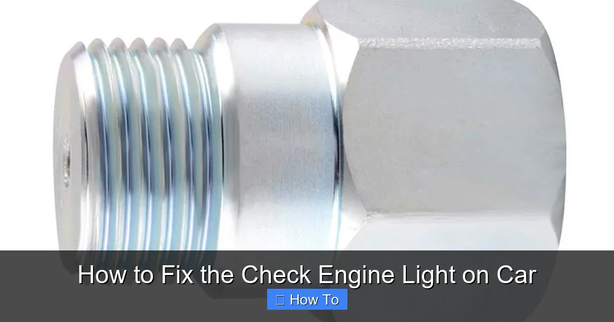 How to Fix the Check Engine Light on Car