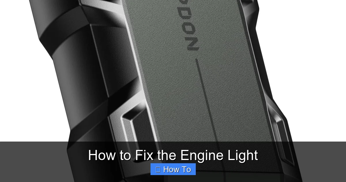 How to Fix the Engine Light