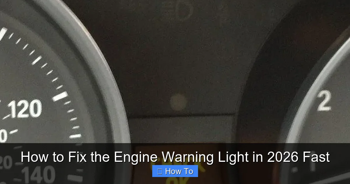 How to Fix the Engine Warning Light in 2026 Fast
